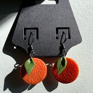 Orange Dangle Earrings